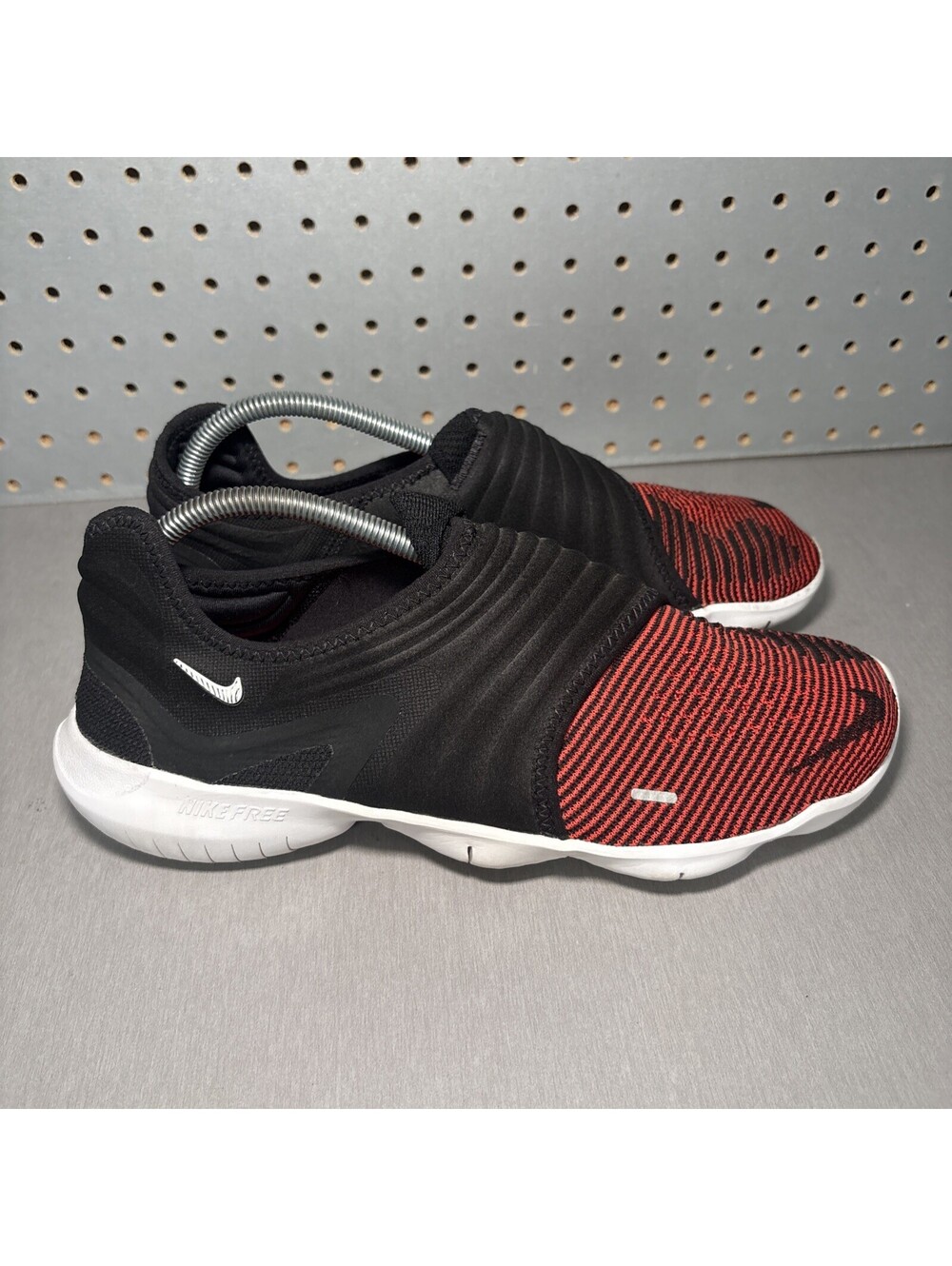 Nike Free Run Flyknit 3.0 Shoes Mens Sz 10.5 Black Red Running Gym AQ5707-007